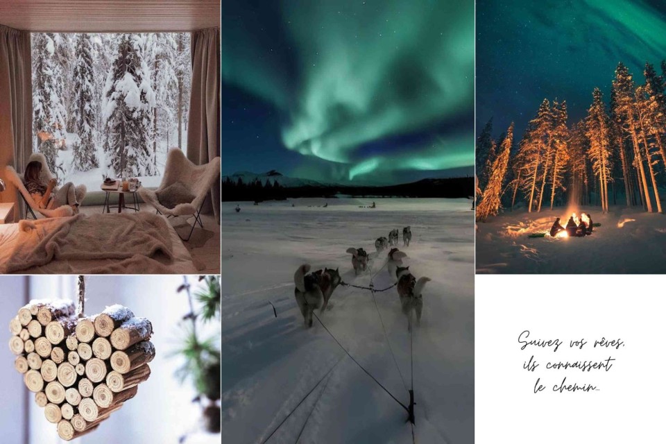 <h3 data-start="386" data-end="428">🌌 <strong data-start="393" data-end="428">Northern Lights &amp; Nordic Dreams&nbsp;</strong></h3>
<p data-start="430" data-end="837">When night falls in Lapland, the world slows down and the sky begins to dance.<br data-start="508" data-end="511">Wrapped in wool and silence, you watch the Northern Lights unfold &mdash; green ribbons moving across a frozen landscape.&nbsp;<br data-start="626" data-end="629">Days are filled with dog sledding, fires under the stars and the quiet luxury of a warm cabin in the snow.&nbsp;<br data-start="736" data-end="739"><strong>Tip: for the best chance to see the aurora</strong>, visit between December and March &mdash; and stay up late.</p>
<p data-start="839" data-end="999">#Lapland #Finland #NorthernLights #ArcticDreams #WinterEscape #ScandiStyle #AuroraBorealis #NordicVibes #SlowTravel #SnowAdventures #ArcticRetreat #NordicCalm</p>