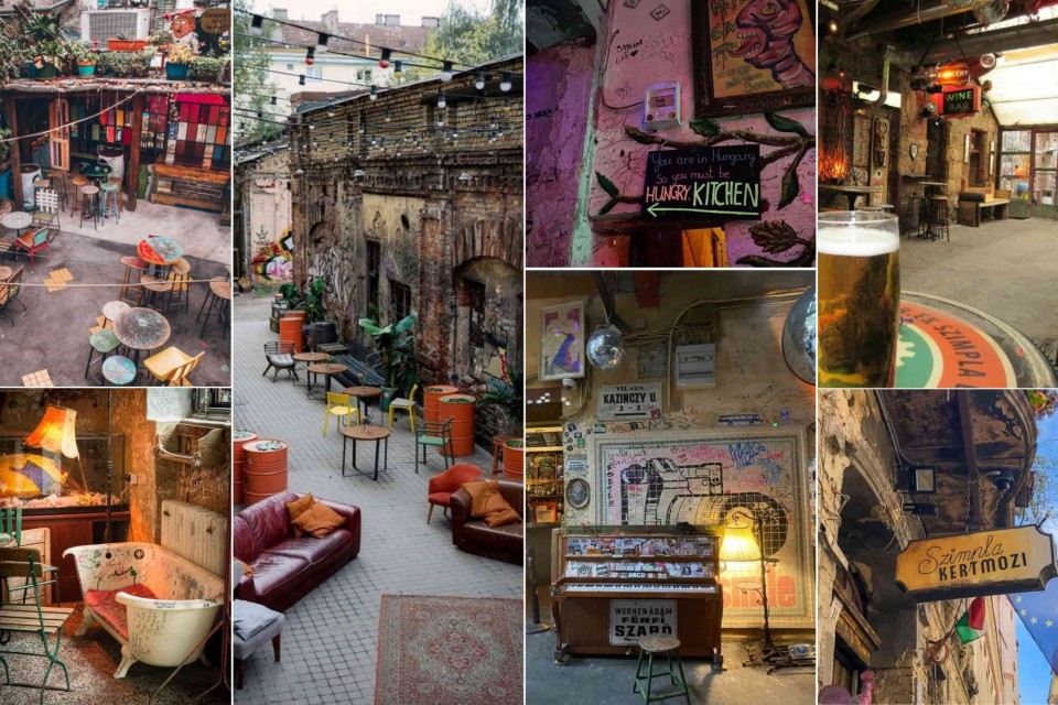 <h3 data-start="273" data-end="302">🍺 <strong data-start="280" data-end="302">Budapest Ruin Bars&nbsp;</strong></h3>
<p data-start="304" data-end="869">Once abandoned buildings, now some of Europe&rsquo;s most unique nightlife spots &mdash; the ruin bars of Budapest are a must-see.&nbsp;<br data-start="426" data-end="429">Each bar has its own character: mismatched furniture, vintage lamps, graffiti-covered walls and an easygoing crowd.&nbsp;<br data-start="545" data-end="548">Start at <strong data-start="557" data-end="573">Szimpla Kert</strong>, the original ruin bar, then explore smaller ones nearby in the Jewish Quarter &mdash; perfect for a casual drink, local street food, or live music.<br data-start="716" data-end="719">Tip: go early in the evening to see the quirky interiors before it gets bus, and stay for a local craft beer or&nbsp;<em data-start="832" data-end="840">fr&ouml;ccs</em> (Hungarian wine spritzer).&nbsp;</p>
<p data-start="871" data-end="1024">#Budapest #RuinBars #Hungary #BudapestNights #TravelEurope #LocalCulture #UrbanVibes #CraftBeer #SzimplaKert #HungarianStyle #CityLife #ExploreBudapest</p>