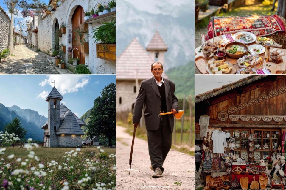 <p data-start="257" data-end="550"><strong>Hidden in the rugged mountains and quiet stone villages, Albania&rsquo;s soul is found in its traditions.</strong> Cobblestone streets lined with whitewashed houses, hand-woven carpets hanging from wooden balconies, family-run workshops filled with artisan crafts &mdash; it&rsquo;s a world that feels untouched by time.&nbsp;</p>
<p data-start="552" data-end="829">In the north, hospitality isn&rsquo;t just a custom, it&rsquo;s a way of life. Guesthouses welcome you with homemade dishes prepared the way their grandparents did. Don&rsquo;t miss <strong data-start="716" data-end="723">fli</strong>, a labor-of-love meal slowly baked layer by layer over glowing embers &mdash; a true symbol of Albanian warmth.</p>
<p data-start="831" data-end="1019">Whether you wander through remote valleys, visit tiny village churches, or share a table loaded with local food, you&rsquo;ll feel it:<br data-start="959" data-end="962">✨ <em data-start="964" data-end="1019">Albania&rsquo;s traditions aren&rsquo;t preserved&hellip; they&rsquo;re lived.</em></p>
<p data-start="1021" data-end="1161"><strong data-start="1021" data-end="1029">Tip:</strong> Visit Theth or Valbona to experience authentic mountain life, stay with a local family and learn how fli is made the original way.</p>
<p data-start="1163" data-end="1297">#Albania #VisitAlbania #TraditionalAlbania #Balkans #AlbanianCulture #TravelAuthentic #HiddenGems #CulturalTravel #Fli #SlowTravel</p>
