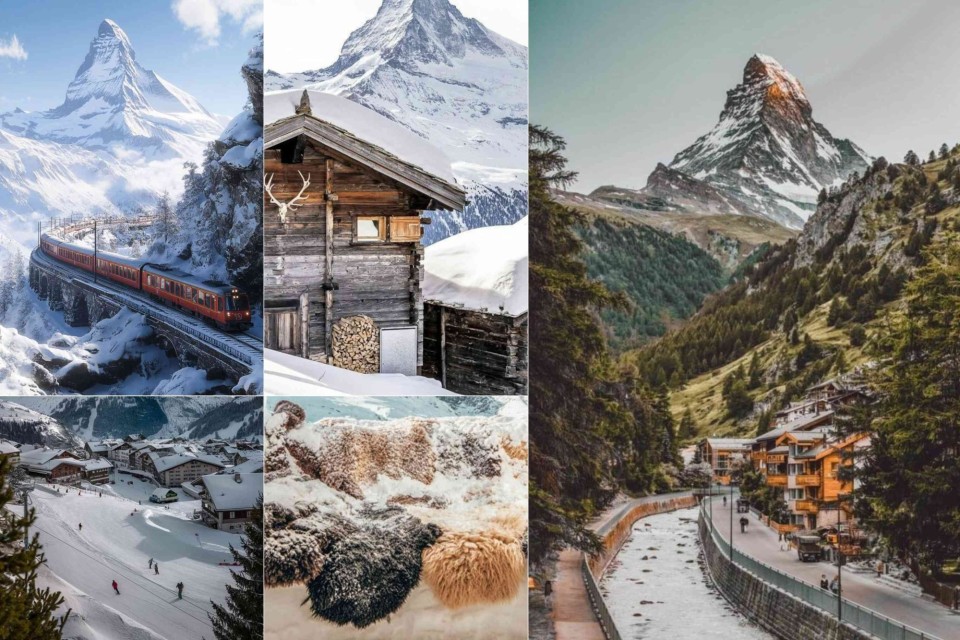 <p data-start="241" data-end="879"><strong data-start="241" data-end="289">Zermatt, alpine magic&nbsp;</strong><br data-start="289" data-end="292">Surrounded by snow covered chalets, quiet forest paths and the towering silhouette of the Matterhorn, Zermatt feels like a world made of pure mountain beauty. The iconic red train winds its way through icy cliffs, the slopes come alive with skiers and every wooden cabin glows softly under blankets of white. In summer the landscape transforms into green valleys, rushing streams and sunlit trails that lead you closer to the legendary peak.&nbsp;<br data-start="733" data-end="736">Whether dusted in snow or wrapped in golden light, Zermatt is nature, charm, peace and adventure all woven together in one unforgettable place.&nbsp;</p>
<p data-start="881" data-end="994" data-is-last-node="" data-is-only-node="">Location: Zermatt, Valais Region&nbsp;<br data-start="913" data-end="916">#Zermatt #Matterhorn #SwissAlps #VisitSwitzerland #AlpineMagic #MountainDreams</p>