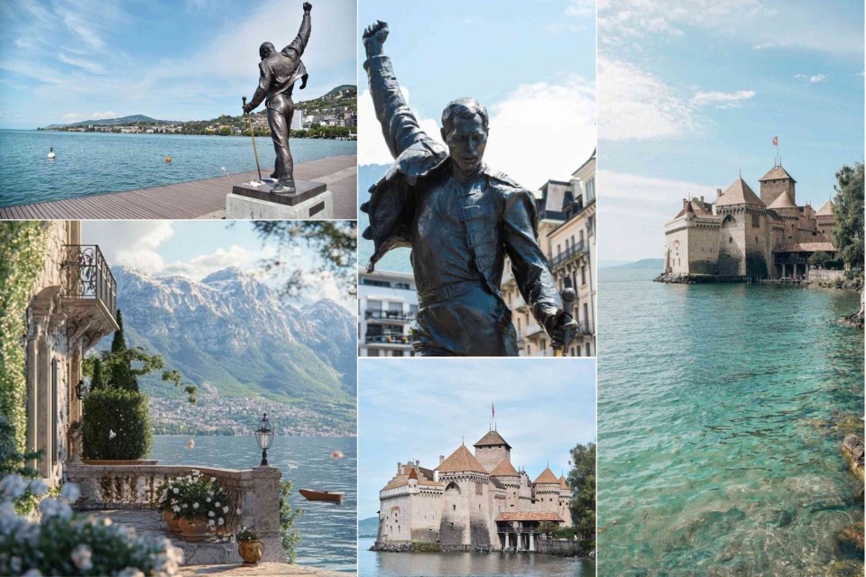 <p data-start="237" data-end="978"><strong data-start="237" data-end="319">Montreux, the lake shines like glass and the mountains rise like a dream&nbsp;</strong><br data-start="319" data-end="322">Along the edge of Lake Geneva, Montreux feels soft and cinematic. The water glows in shades of blue, framed by vineyards, flower filled promenades and snow capped peaks in the distance. <strong>The statue of Freddie Mercury</strong> stands proudly by the lake, a symbol of music and freedom in a place that breathes calm and creativity.&nbsp;<br data-start="641" data-end="644">A short walk away, the medieval walls of Ch&acirc;teau de Chillon rise straight from the water, reflecting centuries of stories in the lake&rsquo;s clear surface. It is one of Switzerland&rsquo;s most magical scenes, a blend of history, nature and quiet elegance.&nbsp;<br data-start="889" data-end="892">Montreux is beauty, charm and serenity wrapped into one unforgettable lakeside escape.&nbsp;</p>
<p data-start="980" data-end="1117" data-is-last-node="" data-is-only-node="">Location: Montreux, Lake Geneva, Ch&acirc;teau de Chillon&nbsp;<br data-start="1031" data-end="1034">#Montreux #LakeGeneva #ChillonCastle #SwissRiviera #VisitSwitzerland #LakesideMagic</p>