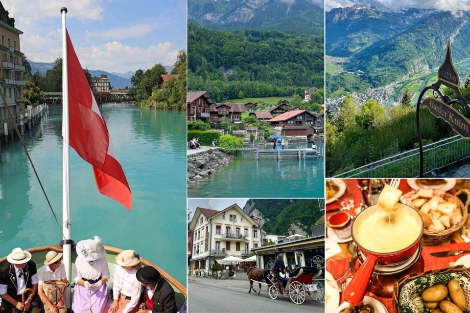 <p data-start="167" data-end="890"><strong data-start="167" data-end="223">Interlaken, turquoise waters&nbsp;</strong><br data-start="223" data-end="226">Between Lake Thun and Lake Brienz, Interlaken feels like a gentle breath of Swiss beauty. The rivers shimmer in bright turquoise, wooden chalets sit peacefully beneath green mountains and every corner feels touched by fresh alpine air. Wander through the village, take a horse carriage ride past traditional houses or enjoy a quiet moment by the water as boats drift softly across the lake.&nbsp;<br data-start="616" data-end="619">For a breathtaking view, ride up to Harder Kulm, where the whole valley opens below you in shades of blue and green. End the day with a warm pot of Swiss fondue, surrounded by cozy mountain hospitality.&nbsp;<br data-start="821" data-end="824">Interlaken is serenity, charm and alpine magic in its purest form.&nbsp;</p>
<p data-start="892" data-end="1005" data-is-last-node="" data-is-only-node="">Location: Interlaken and Harder Kulm&nbsp;<br data-start="928" data-end="931">#Interlaken #HarderKulm #LakeBrienz #LakeThun #SwissAlps #VisitSwitzerland&nbsp;</p>