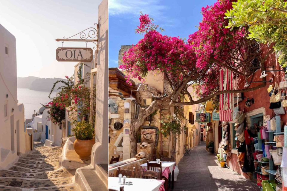<p class="isSelectedEnd">Whitewashed houses narrow stone paths and bright bougainvillea define the villages of <strong>Santorini</strong>. In <strong>Oia</strong>, every street leads to views over the Aegean Sea, with blue domes, small caf&eacute;s and terraces carved into the cliffs.</p>
<p class="isSelectedEnd">Wander through quiet lanes stop for a coffee with a view and watch the sunset from the caldera. Greece here is about simple moments warm light and villages that feel timeless.</p>
<p>#Greece #Santorini #Oia #VisitGreece #GreekIslands #AegeanSea #ExploreEurope #TravelInspiration #IslandLife</p>