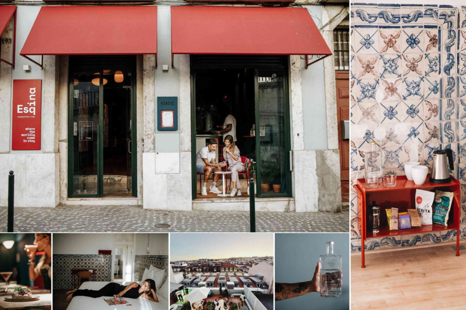 <p class="isSelectedEnd"><strong>Esqina Lisbon</strong></p>
<p class="isSelectedEnd">Located in the heart of Lisbon, Esqina offers a stylish and relaxed stay with a strong local feel. The design combines modern comfort with traditional Portuguese elements, creating a warm and welcoming atmosphere.</p>
<p class="isSelectedEnd">From cozy rooms to vibrant common spaces and carefully selected details, everything is set up for an easy and enjoyable stay. Step outside and you are right in the middle of the city, close to caf&eacute;s, viewpoints and local hotspots.</p>
<p class="isSelectedEnd"><a class="data-link" href="https://book.hotel.eu/hotels/lp1d96cb?source=hotels&amp;placeId=38.71203%2C-9.136067" target="_blank" rel="noopener">Book your stay</a>&nbsp;and experience Lisbon at its best.</p>
<p>#Lisbon #Portugal #BoutiqueHotel #CityTrip #TravelEurope</p>