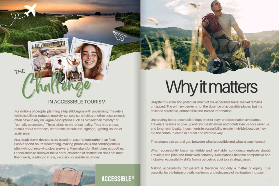 <p><strong>Travel planning should start with excitement. </strong>For millions of people it still starts with uncertainty.</p>
<p>Too often accessibility is described in vague terms like &ldquo;wheelchair friendly&rdquo; or &ldquo;partially accessible&rdquo;. But these labels rarely reflect reality. They leave out the details that truly matter and force travelers to rely on guesswork instead of facts.</p>
<p>This uncertainty has real consequences. Trips are cancelled. Plans are changed. Destinations are avoided. And experiences that should be inclusive become frustrating or even unsafe.</p>
<p>The real challenge is not a lack of places. It is a lack of <em>clear and trustworthy information.</em></p>
<p>When accessibility becomes visible and verifiable everything changes. Confidence replaces doubt. People can plan and book with certainty. Destinations become more inclusive and more competitive.</p>
<p><a href="https://accessible.hotel.eu/?language=nl&amp;currency=EUR">Accessibility is not a limitation.</a> It is an opportunity to do better.</p>
<p>#Accessible #Accessibility #InclusiveTourism #TravelForAll #Impact</p>