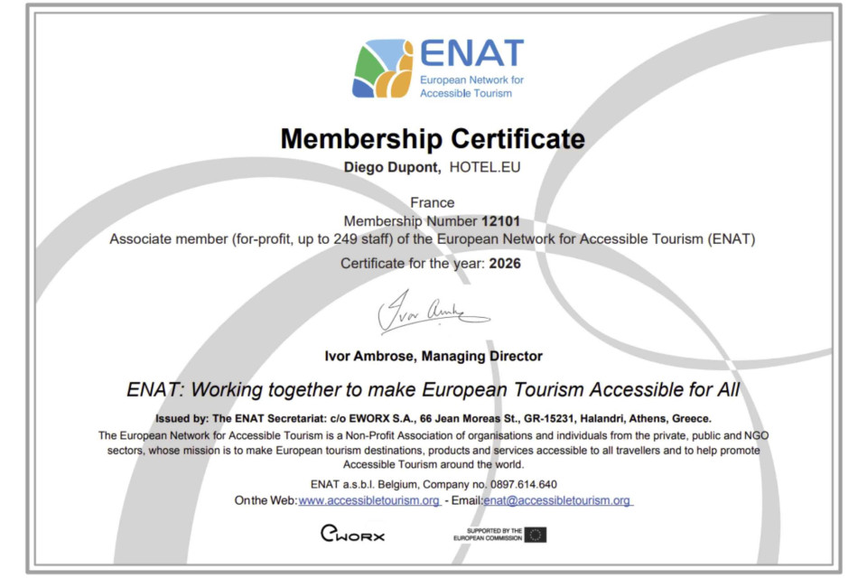 <p class="isSelectedEnd"><strong>Proud to be part of a network that drives real change.</strong></p>
<p class="isSelectedEnd">We are <strong>officially a member of ENAT, the European Network for Accessible Tourism.</strong></p>
<p class="isSelectedEnd">This is more than a certificate. It is a commitment to collaborate, share knowledge and contribute to a more inclusive tourism industry across Europe.</p>
<p class="isSelectedEnd">Together with a strong network of organizations, destinations and experts, we work toward one clear goal: making travel accessible for everyone.</p>
<p class="isSelectedEnd">Because progress happens when we build it together.</p>
<p>#ENAT #Accessible #Accessibility #InclusiveTourism #Collaboration</p>