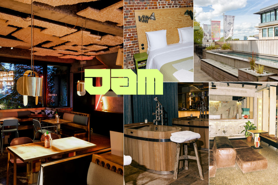 <p class="isSelectedEnd"><strong>JAM Hotel Brussels &mdash; creative stay with a bold identity</strong></p>
<p class="isSelectedEnd">Located in Brussels, JAM Hotel stands out for its playful and unconventional design.</p>
<p class="isSelectedEnd">The interiors mix raw materials with strong visual elements:<br>&ndash; exposed brick and concrete<br>&ndash; bold lighting and color accents<br>&ndash; custom furniture with a creative edge</p>
<p class="isSelectedEnd">Rooms are simple but styled differently from standard hotels, with a focus on atmosphere rather than luxury.</p>
<p class="isSelectedEnd">Common spaces are a big part of the experience:<br>&ndash; lively bar and restaurant area<br>&ndash; rooftop with pool<br>&ndash; open, social layout</p>
<p class="isSelectedEnd">This makes it a good option for:<br>&ndash; younger or design-focused travelers<br>&ndash; short city stays with a different vibe<br>&ndash; combining stay + social experience</p>
<p class="isSelectedEnd">Explore the Marolles district and visit the daily flea market at Place du Jeu de Balle.&nbsp;</p>
<p class="isSelectedEnd">You can book <a href="https://book.hotel.eu/hotels/lp65574fae?source=hotels&amp;placeId=ChIJ6yY7AGDEw0cRajlpWqt25Iw">here</a></p>
<p>#Belgium #Brussels #Travel #Stay #DesignHotel #CityTrip</p>