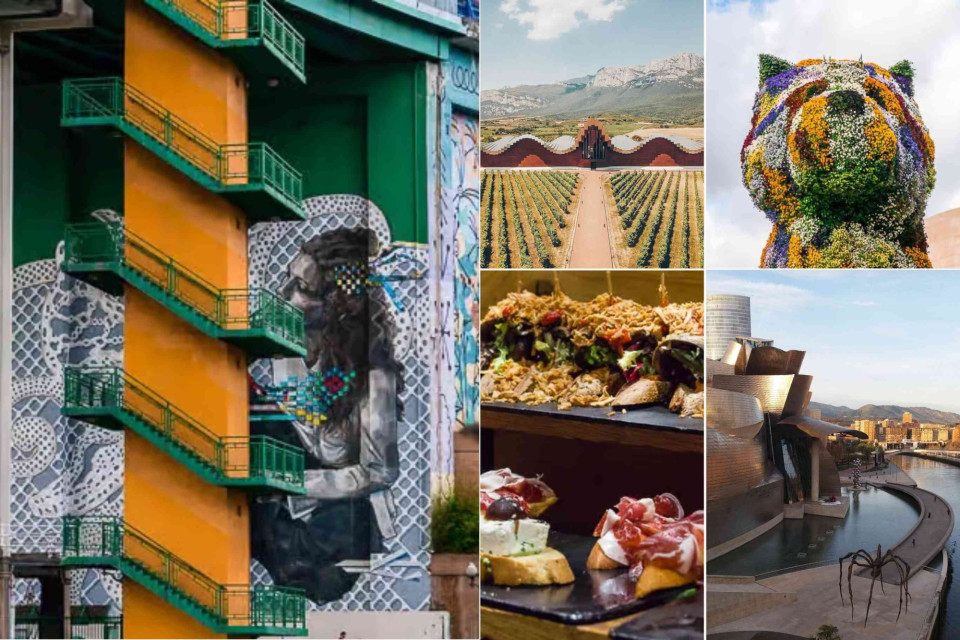<p class="isSelectedEnd">In Bilbao, colorful urban murals rise beside contemporary buildings while the Guggenheim reflects the city&rsquo;s creative transformation along the river. Beyond the museums and architecture, the Basque atmosphere continues through vineyard landscapes, sculptural wineries and one of Europe&rsquo;s most celebrated food cultures.</p>
<p class="isSelectedEnd">Pintxos bars overflow late into the evening, local markets shape daily life and even the countryside feels artistic &mdash; from avant-garde wine estates hidden between the hills to unexpected public art scattered throughout the region.</p>
<p class="isSelectedEnd">The Basque Country moves effortlessly between modern creativity and deep-rooted traditions.</p>
<p class="isSelectedEnd"><a href="p/spain">Ask the map</a> for architecture spots, vineyard routes, hidden art locations and local food experiences across the Basque Country.</p>
<p>#BasqueCountry #Bilbao #ArtAndCulture #NorthernSpain #Pintxos #WineRoutes #HiddenEurope #SlowTravel #LesCouleursDuMonde</p>