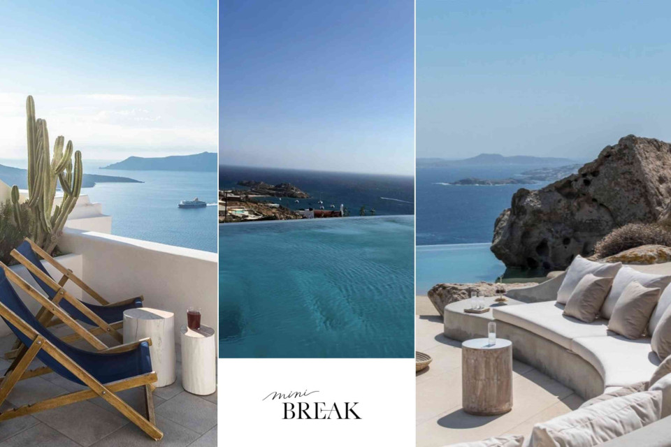 <h3 data-section-id="6r3ohd" data-start="0" data-end="55">Santorini: The Ultimate Mediterranean Mini Break</h3>
<p data-start="57" data-end="424">Perched high above the Aegean Sea, Santorini is a destination where dramatic volcanic landscapes, endless blue horizons and luxurious cliffside retreats create one of the world's most unforgettable island escapes. The stunning views captured in these images showcase the island's iconic caldera, infinity pools and sun-drenched terraces overlooking the sparkling sea.</p>
<p data-start="426" data-end="570">Whether you're seeking relaxation, romance or breathtaking scenery, Santorini offers a perfect blend of luxury and authentic Greek island charm.</p>
<p data-start="938" data-end="1202">For an unforgettable stay, choose <a href="https://book.hotel.eu/hotels/lp705af?source=hotels&amp;placeId=36.461956%2C25.382511"><strong data-start="972" data-end="994">Canaves Oia Suites</strong></a>. Famous for its spectacular infinity pools, luxurious suites and breathtaking caldera views, this elegant retreat perfectly captures the magic and romance of Santorini while offering world-class hospitality.</p>
<h3 data-section-id="1it7mgm" data-start="1204" data-end="1232">📍 Recognisable landmarks</h3>
<p data-start="1234" data-end="1485">&bull; <a href="https://www.getyourguide.com/oia-l9790/?partner_id=GZ1KO7T&amp;utm_medium=travel_agent">Oia</a><br data-start="1273" data-end="1276">&bull; <a href="https://www.getyourguide.com/santorini-caldera-l174556/?partner_id=GZ1KO7T&amp;utm_medium=travel_agent">Santorini Caldera</a><br data-start="1315" data-end="1318">&bull; <a href="https://www.getyourguide.com/fira-l9797/?partner_id=GZ1KO7T&amp;utm_medium=travel_agent">Fira</a><br data-start="1357" data-end="1360">&bull; <a href="https://www.getyourguide.com/ormos-ammoudi-bay-l234096/?partner_id=GZ1KO7T&amp;utm_medium=travel_agent">Amoudi Bay</a><br data-start="1399" data-end="1402">&bull; <a href="https://www.getyourguide.com/skaros-rock-l185251/?partner_id=GZ1KO7T&amp;utm_medium=travel_agent">Skaros Rock</a><br data-start="1441" data-end="1444">&bull; <a href="https://www.getyourguide.com/nea-kameni-l9787/?partner_id=GZ1KO7T&amp;utm_medium=travel_agent">Nea Kameni</a></p>
<p data-start="1500" data-end="1570">#Santorini #GreekIslands #LuxuryTravel #MediterraneanEscape #MiniBreak</p>